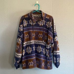 Cozy Aztec 90s vintage winter print pullover